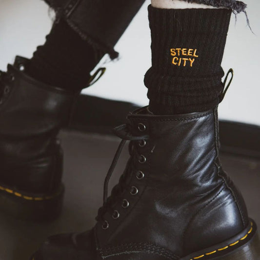 Steel City Logo Socks-Box Builder Item-Steel City-KINSHIP GIFT