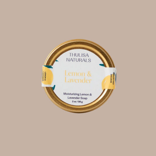 Lemon Lavender Shea Butter Hand and Body Travel Soap-Box Builder Item-Thulisa Naturals-KINSHIP GIFT