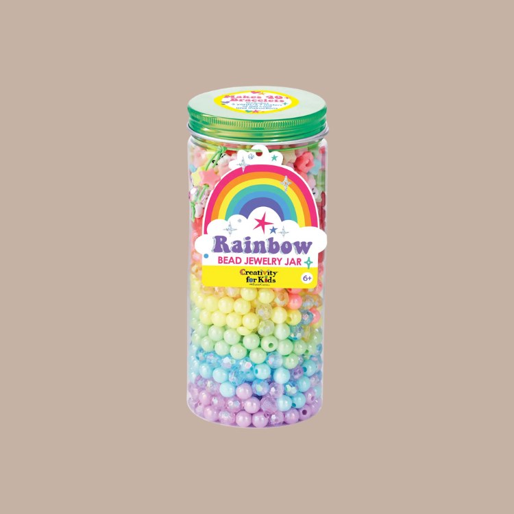 Bead Jewelry Jars - KIDS ACTIVITY SET-Box Builder Item-Faber-Castell-Rainbow-KINSHIP GIFT