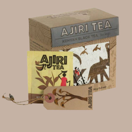 Kenyan Black Tea Bags - AJIRI Tea - Box Builder Item - KINSHIP GIFT - calming, charitable, coffee/tea, housewarming, housewarming gift, LDT:GW:RESTRICT, Sympathy, tea, tea and honey gift, Warm & cozy, Wellness - Pittsburgh - gift - boxes - gift - baskets - corporate - gifts - holiday - gifts