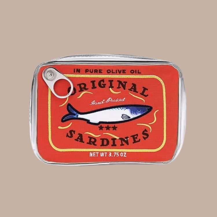 Sardine Tin Makeup Bag