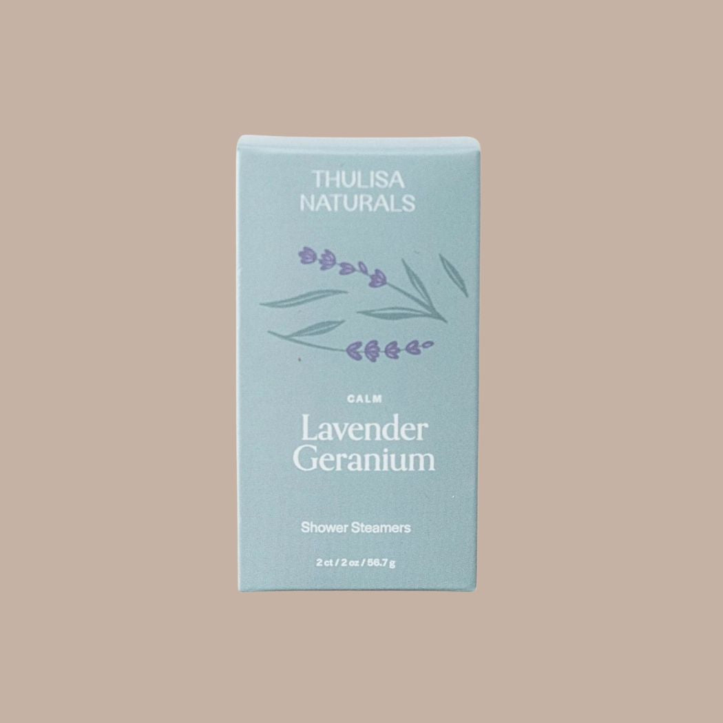 Lavender Geranium Shower Steamers - 2 Pack Gift Set-Box Builder Item-Thulisa Naturals-KINSHIP GIFT