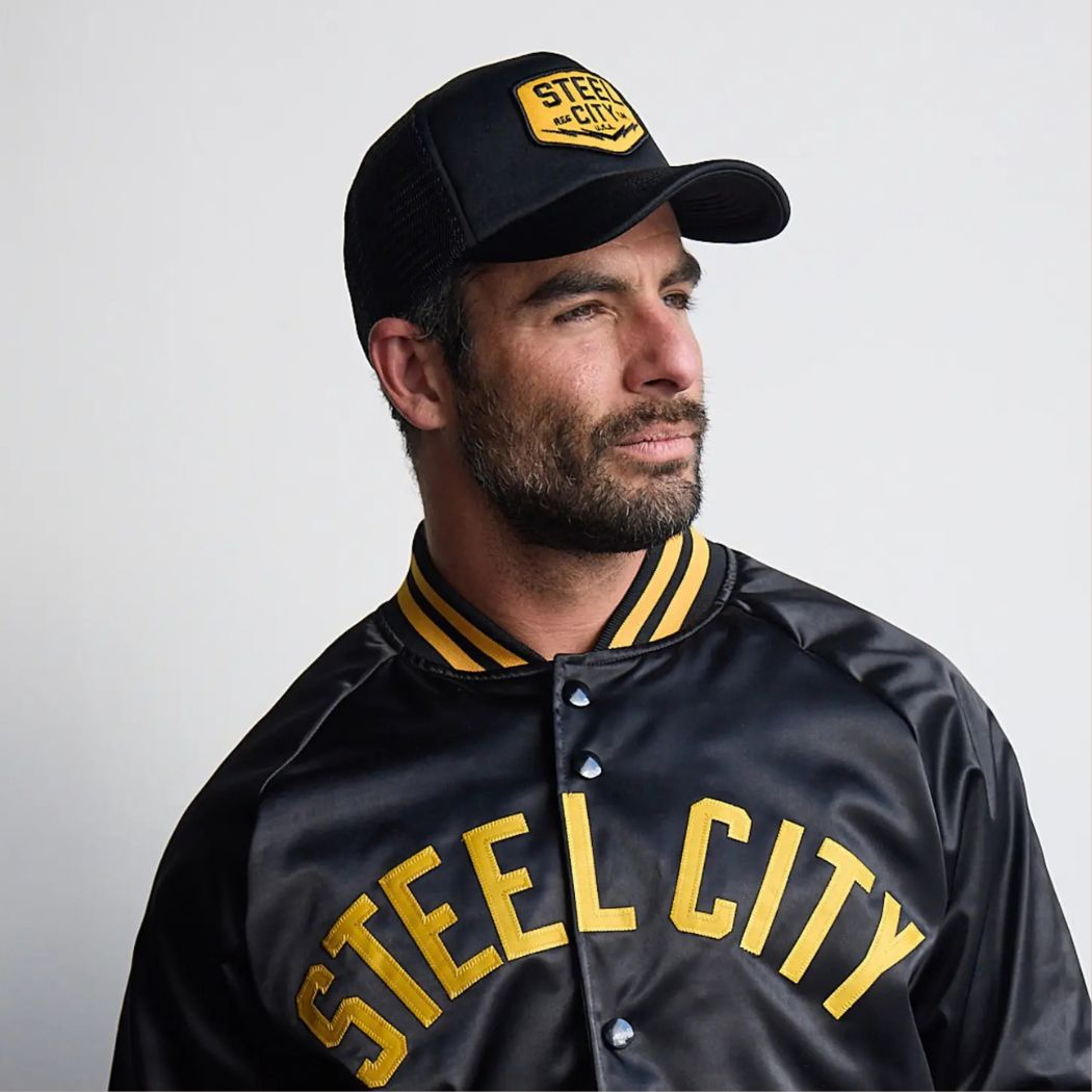Steel City Black Bolts Patch Trucker Hat
