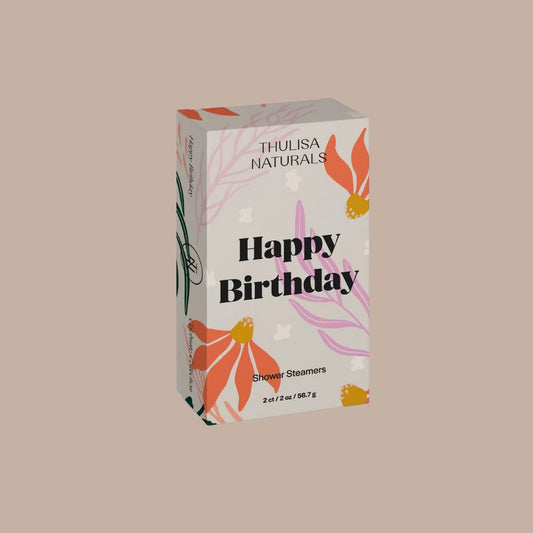 Lavender Geranium Shower Steamers - 2 Pack Happy Birthday-Box Builder Item-Thulisa Naturals-KINSHIP GIFT