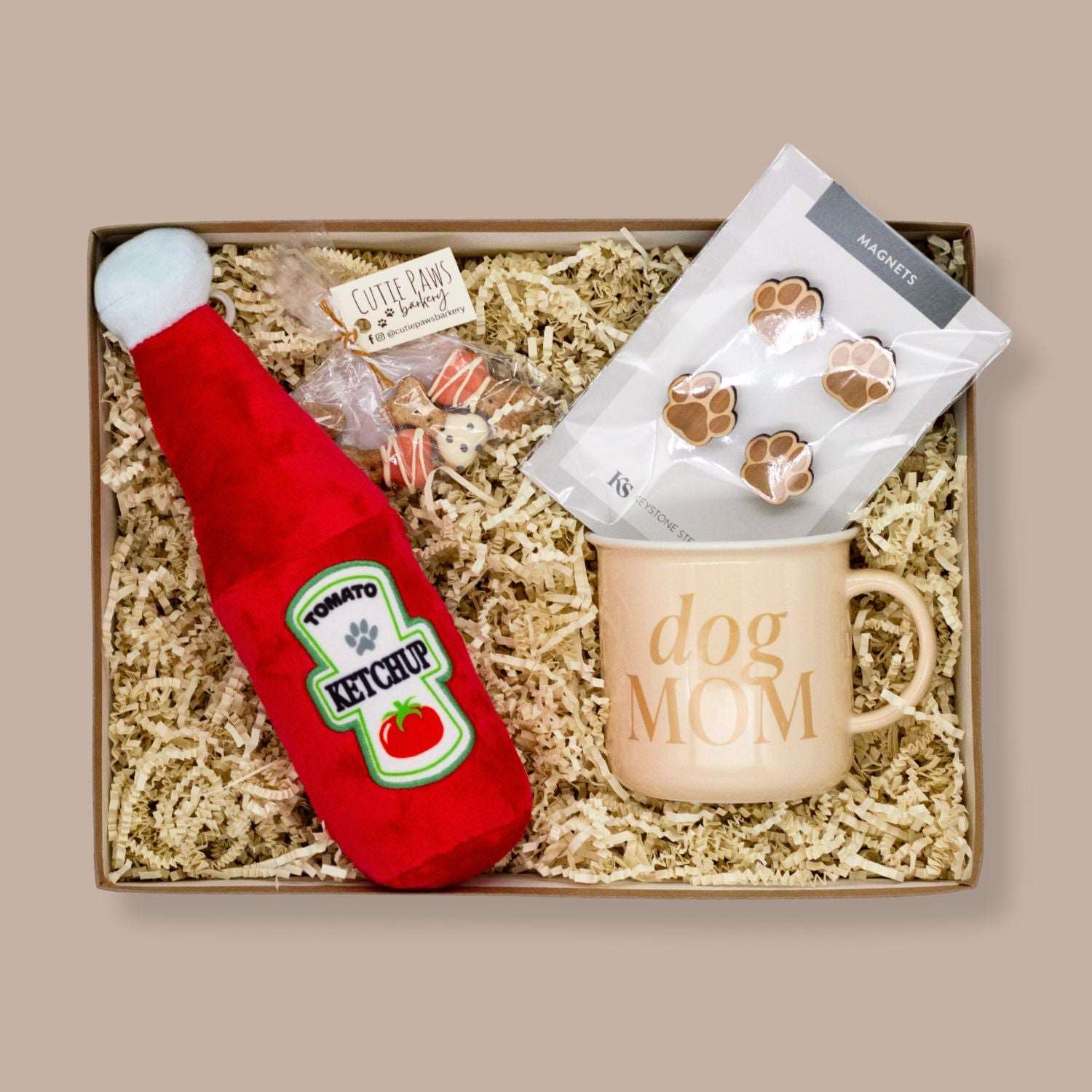 Dog Mom Gift Box-Pet Themed Gift-KINSHIP GIFT-dog gift box, dog lover gift, dog mom, dog themed gift, dog toy, dog treats, Dogs, mini local dog gift, new dog, new pet gift box, pet themed gift, Pets-KINSHIP GIFT