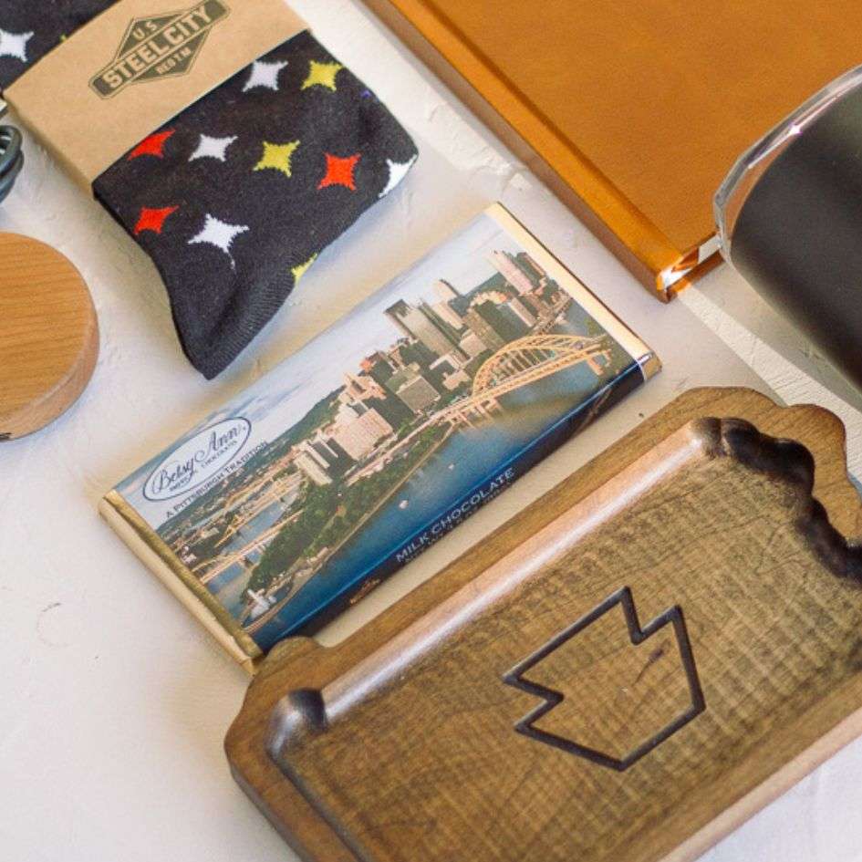 Hardwood Pennsylvania State Key tray (Dark Walnut)-Box Builder Item-Third Eye Creation Company-KINSHIP GIFT