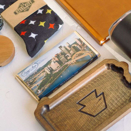 Hardwood Pennsylvania State Key tray (Dark Walnut)-Box Builder Item-Third Eye Creation Company-KINSHIP GIFT