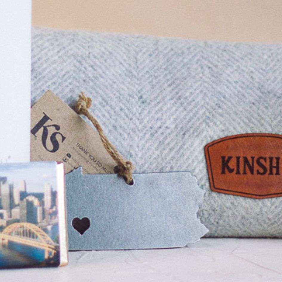 Heart in Pittsburgh Steel Ornament