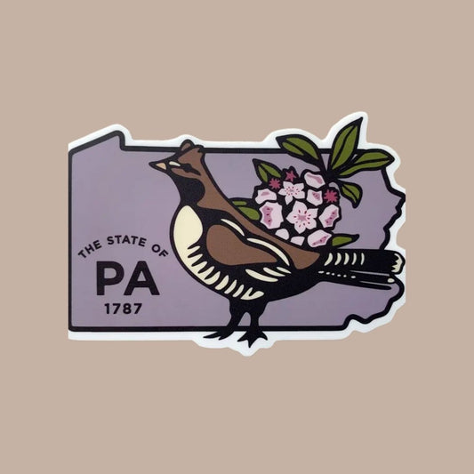 State of Pennsylvania Bumper Sticker-Box Builder Item-Fresh Fish-KINSHIP GIFT