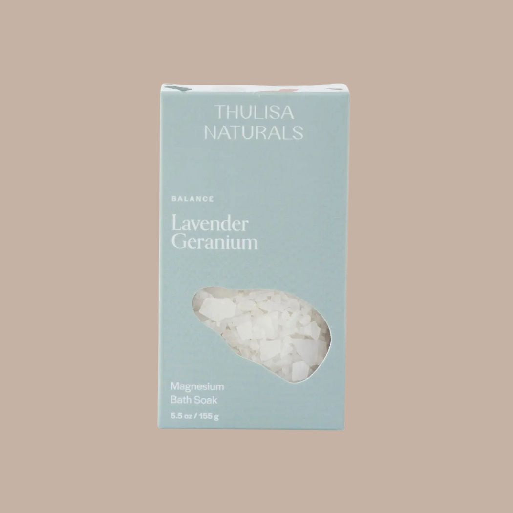 Magnesium Bath Salt Soak - Lavender Geranium-Box Builder Item-Thulisa Naturals-KINSHIP GIFT