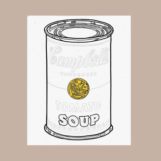 Andy Warhol Soup Can Paint By Number Kit