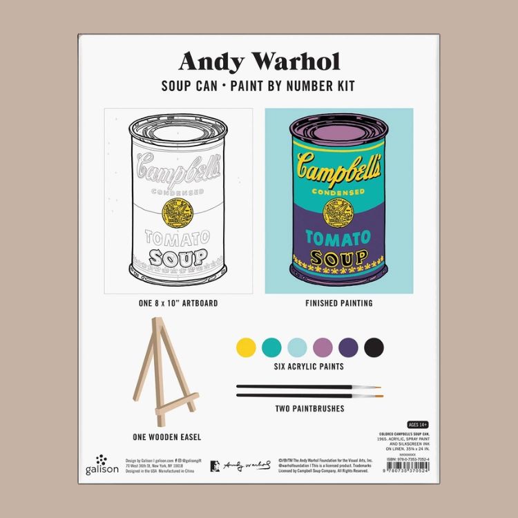 Andy Warhol Soup Can Paint By Number Kit