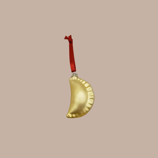 Pierogi Glass Ornament