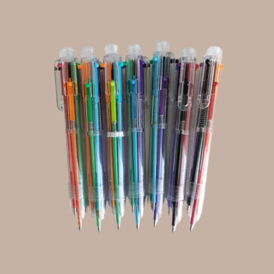 Retro Multi 6 Color Pen