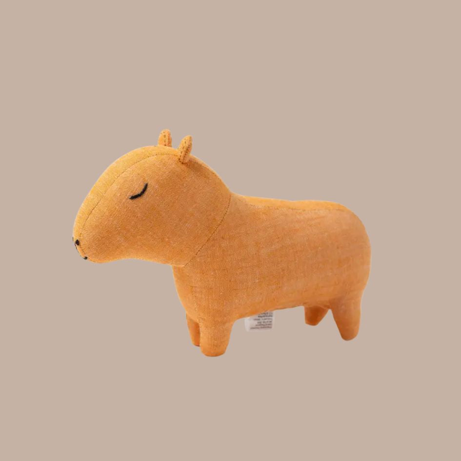 Fair Trade Handmade Stuffed Animal-Box Builder Item-10,000 Villages-Capybara-KINSHIP GIFT