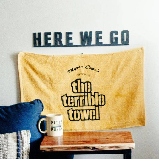 Here We Go Bar Steel Wall Sign