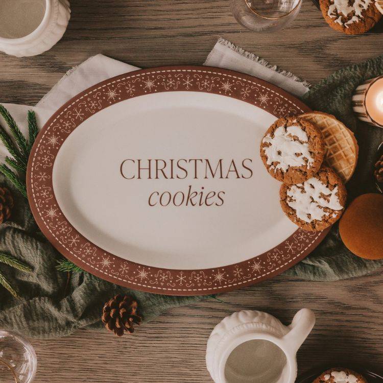 Gingerbread Oval Cookie Tray