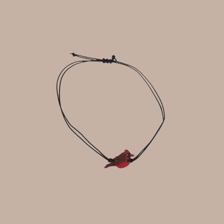 Handcarved Cardinal Bracelet