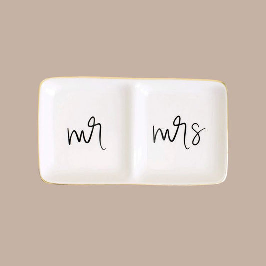 Mr. and Mrs. Jewelry Dish