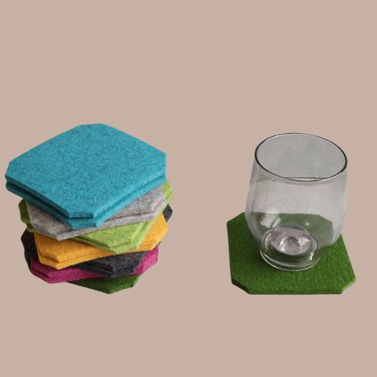 Gray Felt Coasters (Set of 2)