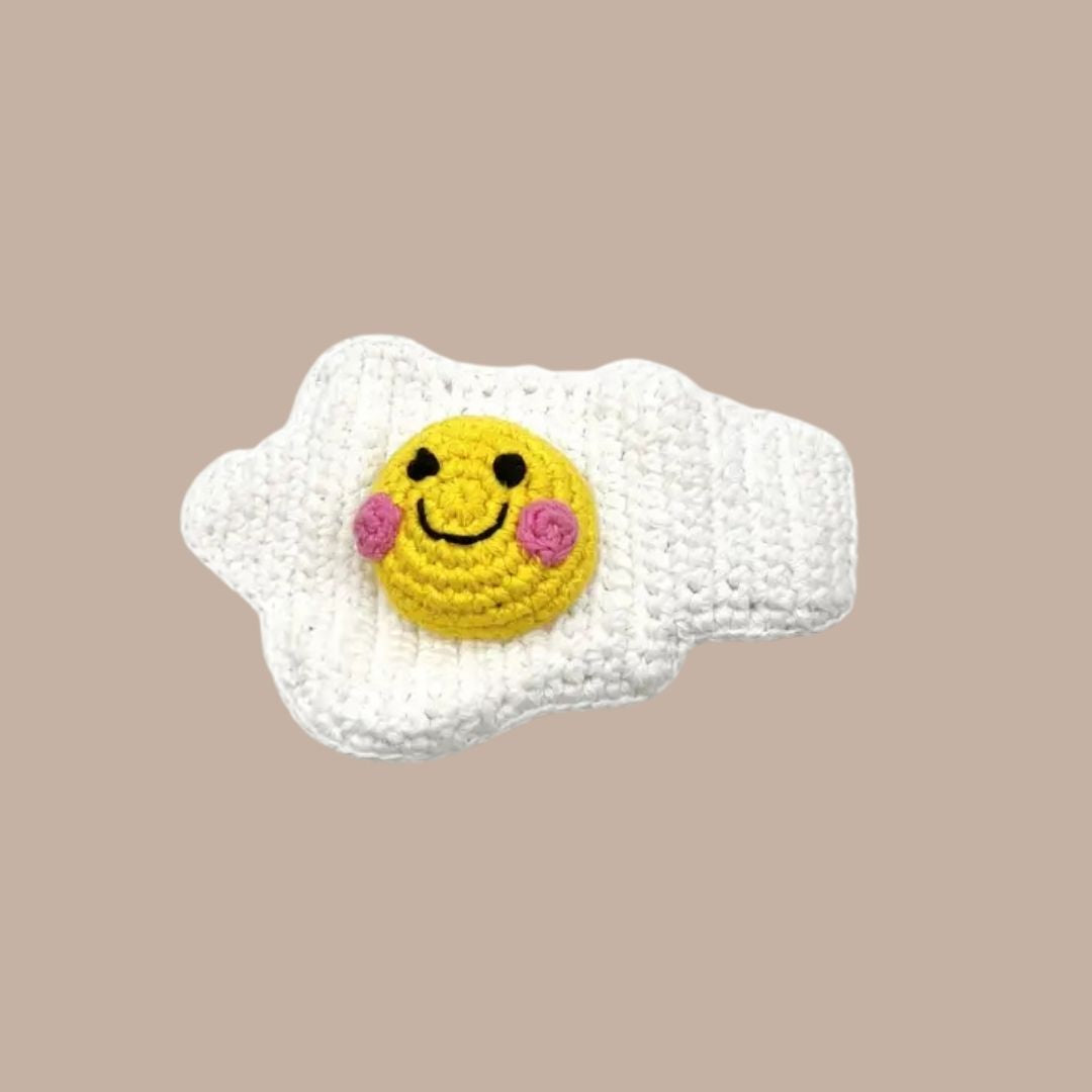 Pretend Play Food Rattle - Fried Egg-Box Builder Item-Pebble-KINSHIP GIFT