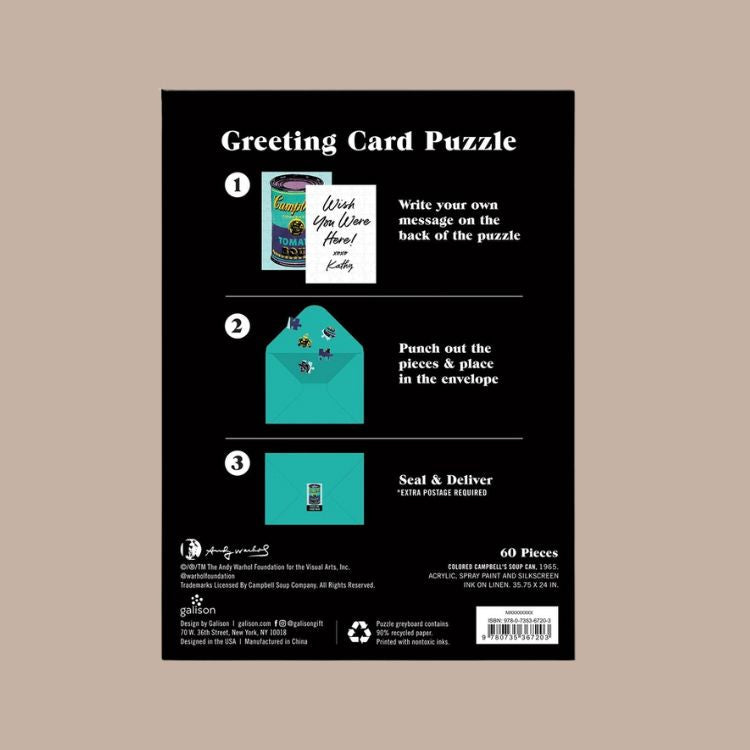 Andy Warhol Soup Can Greeting Card Puzzle