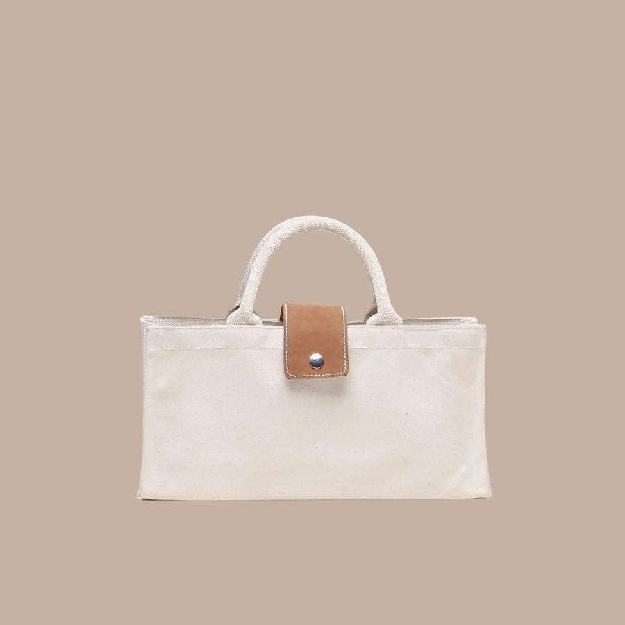 PACKAGING: Small Canvas Bag with Leather Handle
