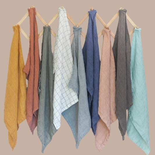 Stone Washed Linen Tea Towel