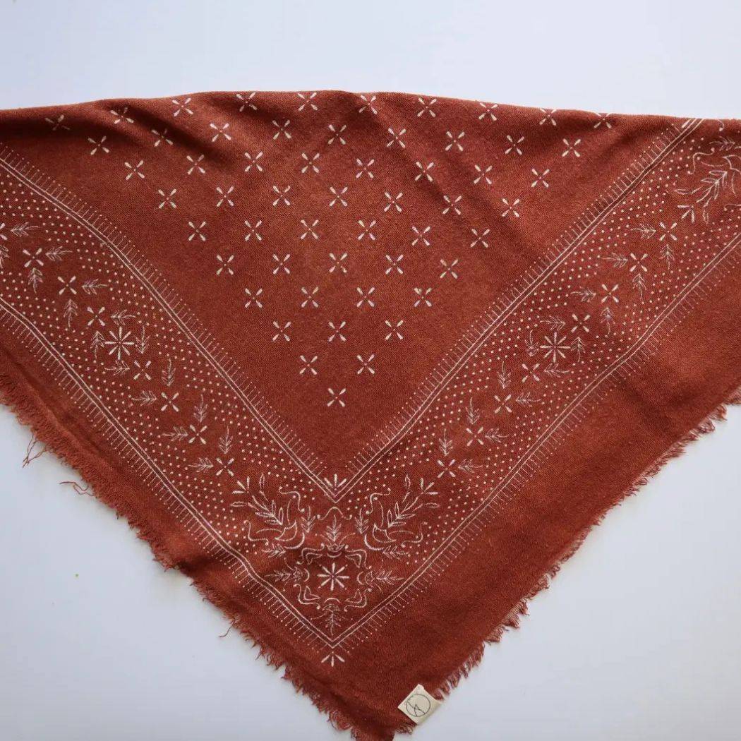 Eco Raw Naturally Dyed Bandanas (Raw Silk)