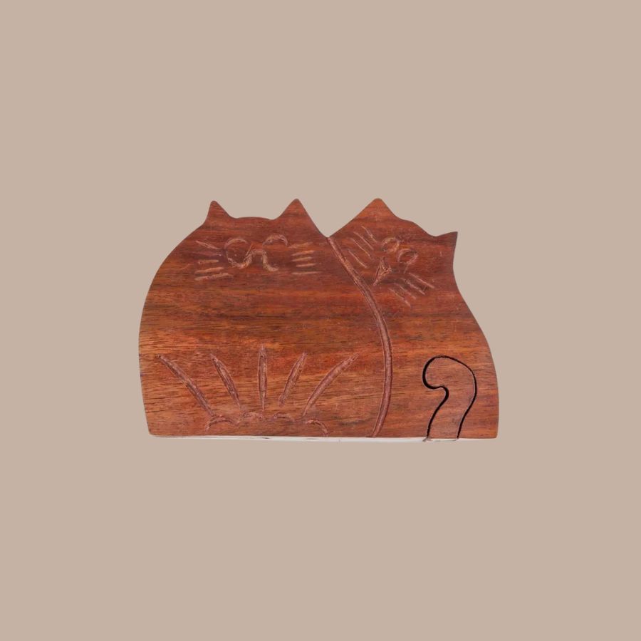 Twin Kitties Puzzle Box