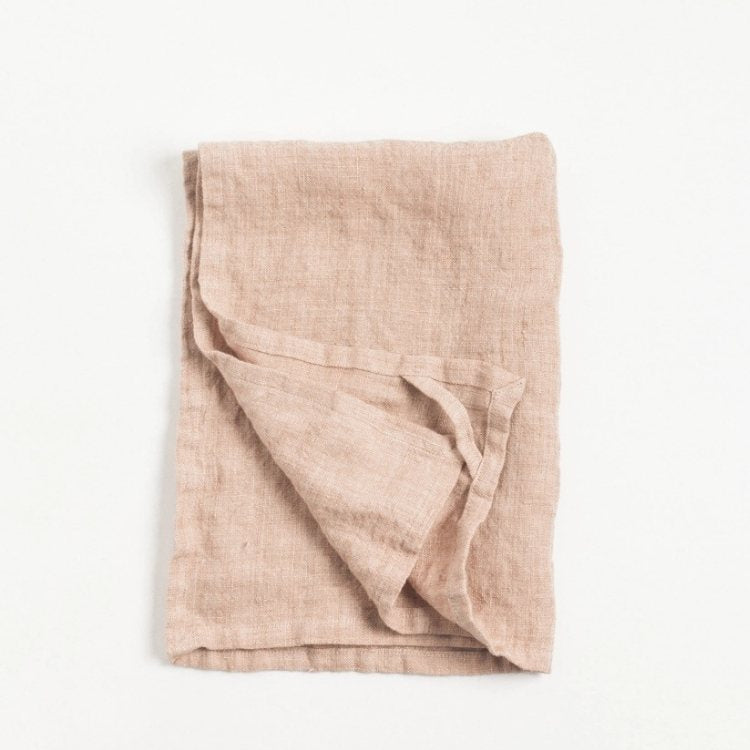 Stone Washed Linen Tea Towel-Creative Women-Blush-KINSHIP GIFT