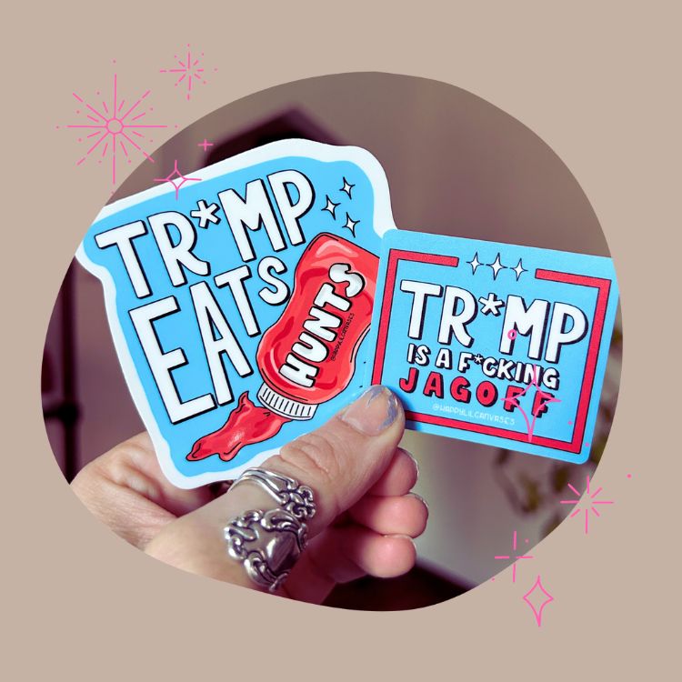 Trump Eats Hunts Sticker