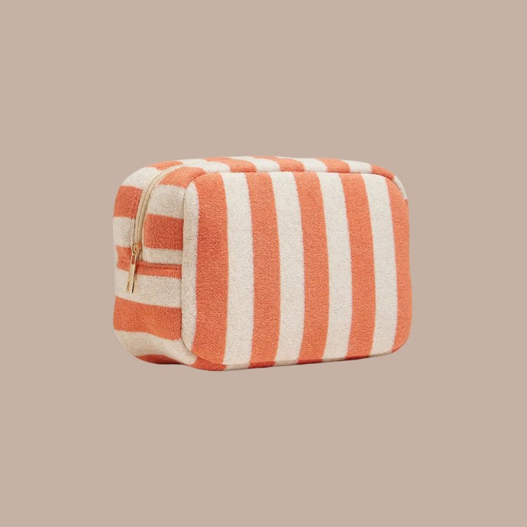 Striped Pattern Cosmetic Pouch Bag