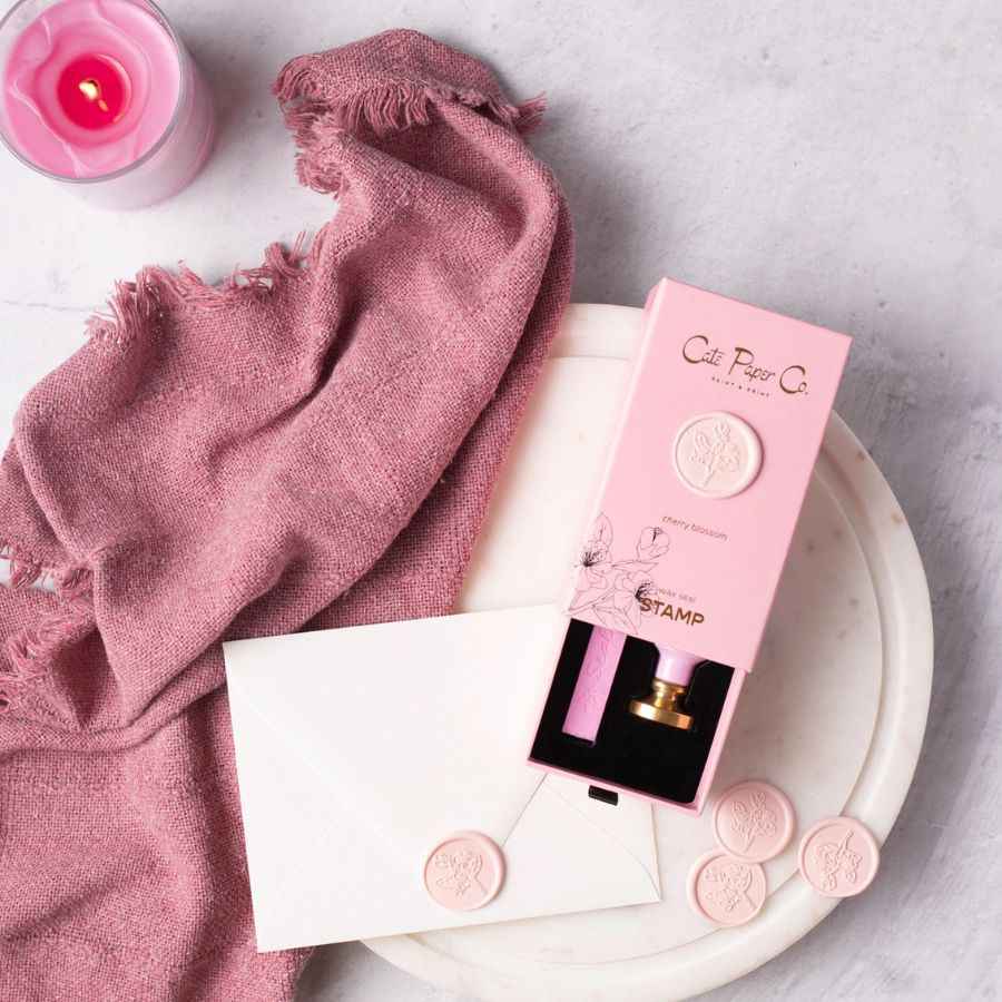 Wax seal stamp and wax stick set