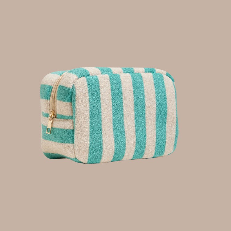 Striped Pattern Cosmetic Pouch Bag