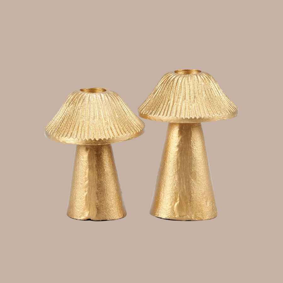Mushroom Candle Holder Set