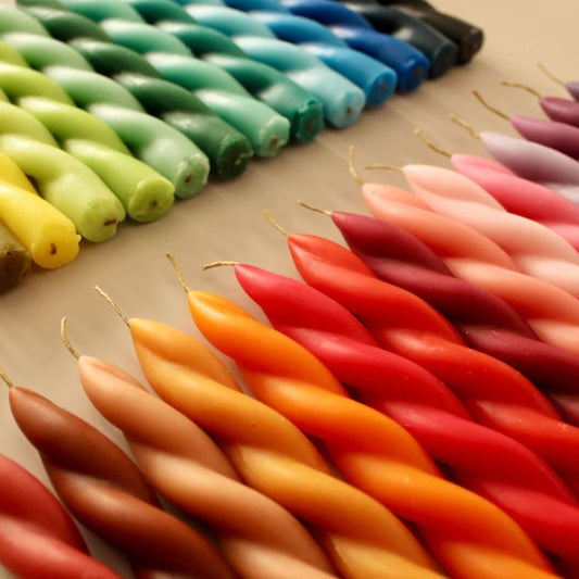 Colorful Twisted Taper Candles (Set of 2)