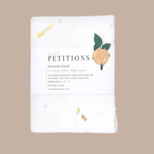 White Deckled Edge Notebook - Petite Petitions - Box Builder Item - KINSHIP GIFT - Bride, brides gift, bridesmaid, bridesmaid gift box, gift for the bride, journal, LDT:GW:RESTRICT, petite petitions, wedding - Pittsburgh - gift - boxes - gift - baskets - corporate - gifts - holiday - gifts