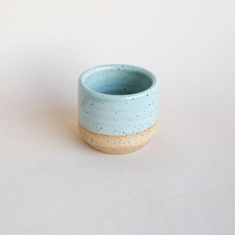 Light Blue Cortado Cup-Box Builder Item-East Wheeling Clayworks-KINSHIP GIFT