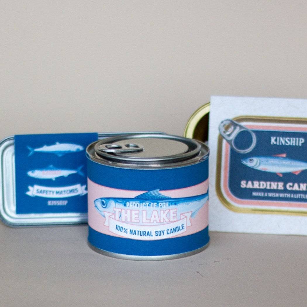 Sardine Tin Design of "The Lake" Mini Paint Can Candle