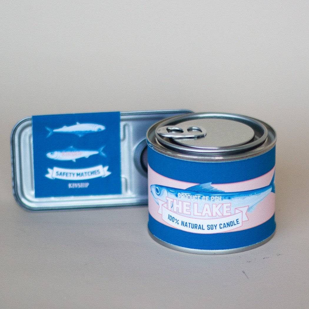 Sardine Tin Design of "The Lake" Mini Paint Can Candle