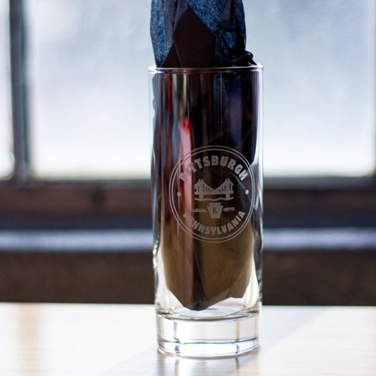 Pittsburgh PA Engraved Highball Glasses