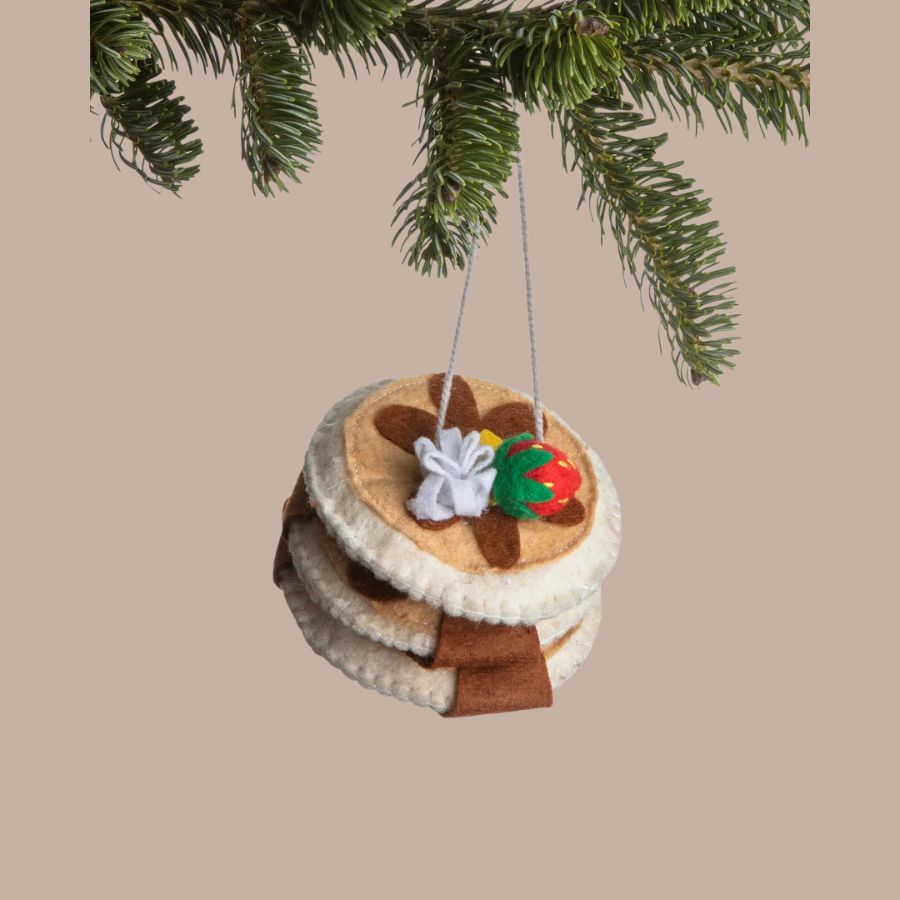 Pancake Stack Felt Ornament