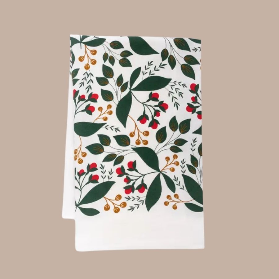 Winterberry Tea Towel-Box Builder Item-Hazelmade-KINSHIP GIFT