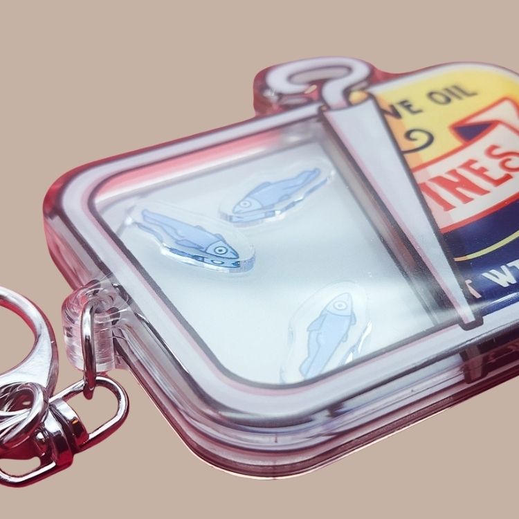 Sardines Shaker Keychain