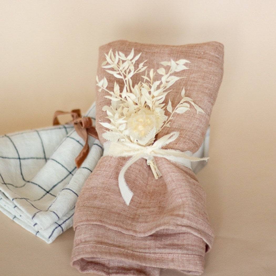 Stone Washed Linen Tea Towel
