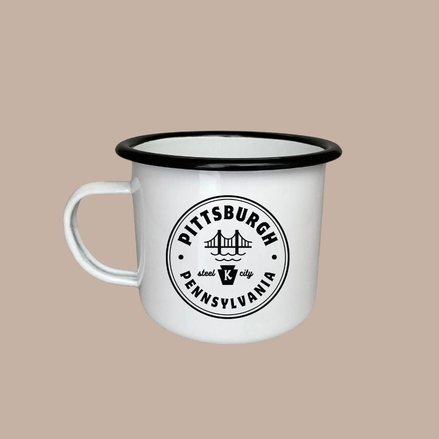 Pittsburgh Kinship Exclusive 18oz Enamel Camper Mug-Box Builder Item-KINSHIP-KINSHIP GIFT