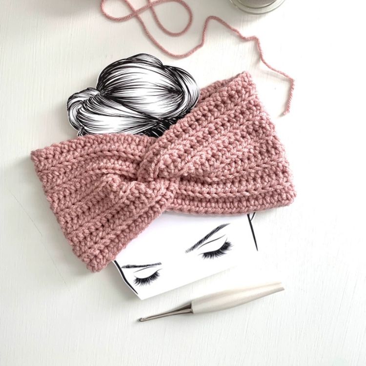 Black Crochet Ear Warmer