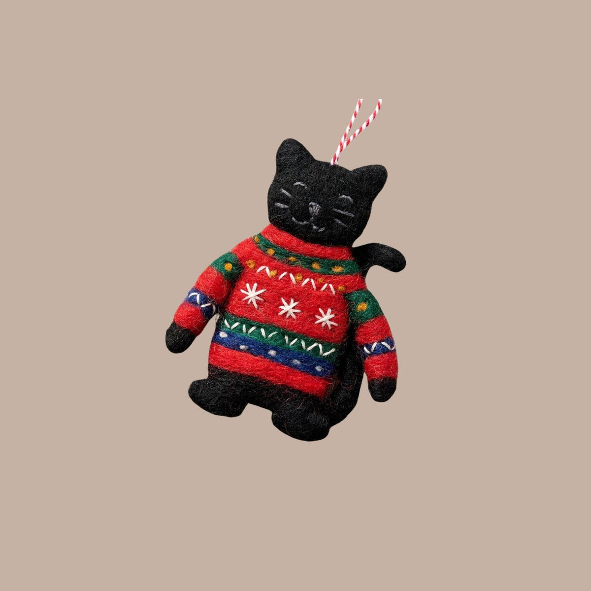 Cat in Ugly Sweater Ornament