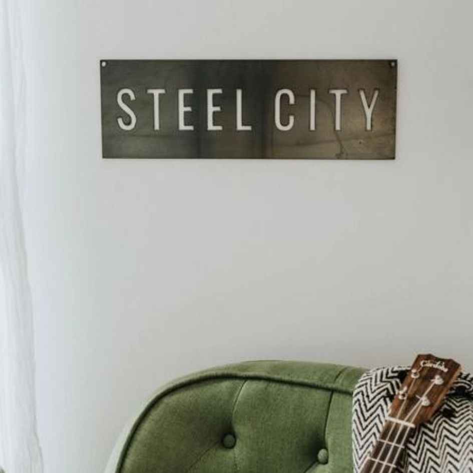 STEEL CITY Steel Wall Sign